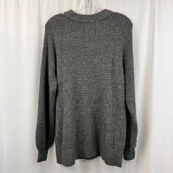 American Eagle Womens Long Sleeve Crew Neck Gray Sweater Soft Small - Picture 7 of 9